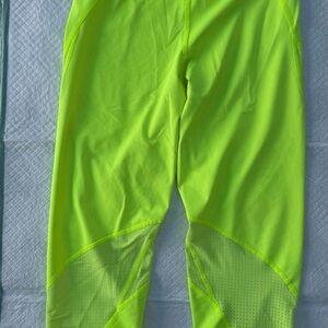 Women Neon Green Athletic Leggings